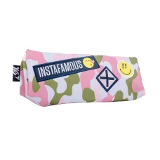 Пенал м`який YES UN-01 "Smiley World" Military girl, 5*20*5см., 532924