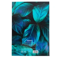 Книга записна А4, 192арк., кліт., тверда обкл., Flora, зелена, 8423-26-A