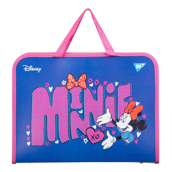 Папка-портфель YES на блискавці з тканинними ручками Minnie Mouse А4, 491742