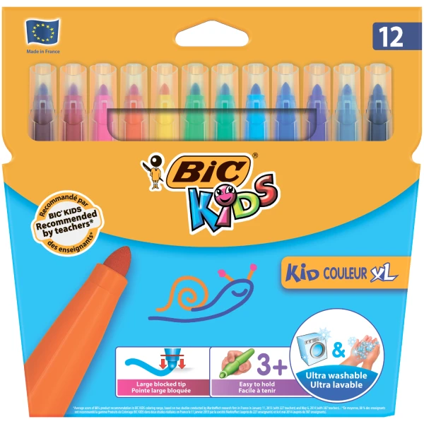 Фломастери "Кід Кулер XL", 12 кол. bc8289662 BIC