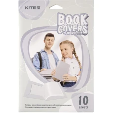 Плівка самоклеюча для книг, 38*27 см, 10 шт., прозора K20-307 Kite