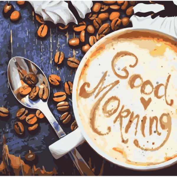 Набір для розпису по номерах. Натюрморт "Good Morning" 40х40см, КНО5523