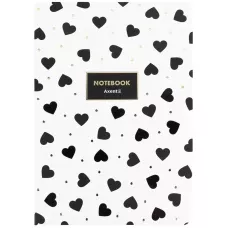 Книга записна A5, 80 арк. кліт., Black&White, 8700-26-A
