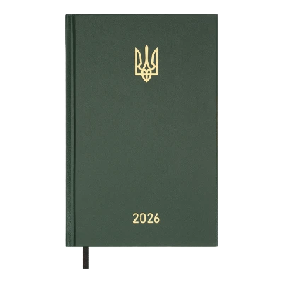 Щоденник датов. 2026 AIRY, A5, зелений, бумвініл, BM.21165-04