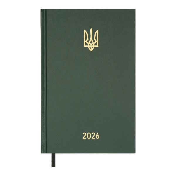 Щоденник датов. 2026 AIRY, A5, зелений, бумвініл, BM.21165-04