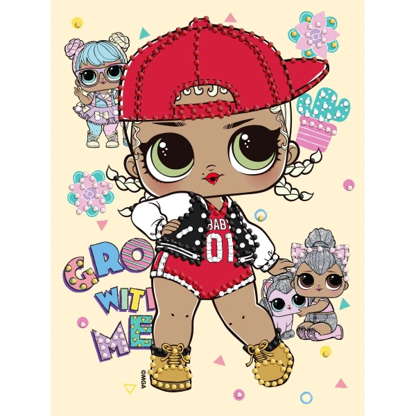 Набір з алмазною мозаїкою (вибірковою) "L.O.L. Surprise! SWAG" 15x20см, AML1196