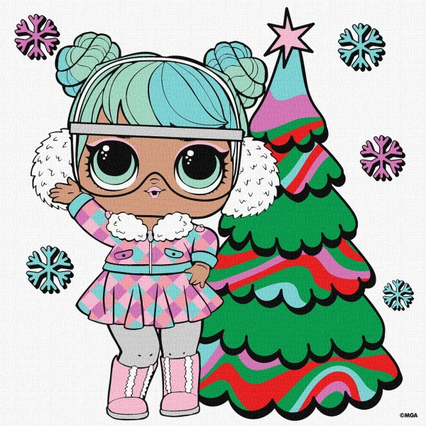 Набір для розпису по номерах для дітей "L.O.L. Surprise! Jolly Vibes. Bon Bon" 25x25см, KHO1329