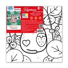 Картина за номерами SANTI Пушин. Полуничка, 25*25см, 955031