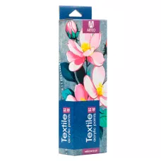 Набір акрилових фарб для розпису тканин Flowers, 12x10мл, Arteo
