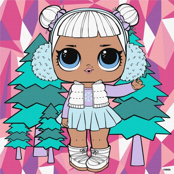 Набір для розпису по номерах для дітей "L.O.L. Surprise! Winter chill. Snow Angel" 25x25см, KHO1318