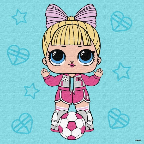 Набір для розпису по номерах для дітей "L.O.L Surprise! Game on. Suite Princess" 25x25см., KHO1319