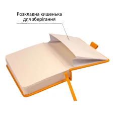 Скетчбук SANTI для графіки, 10х15см, 100 арк., тверда обкладинка PU, 110г/м2, жовтий, 743360