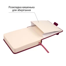 Скетчбук SANTI для графіки, 10х15см, 100 арк., тверда обкладинка PU, 110г/м2, сливовий, 743359