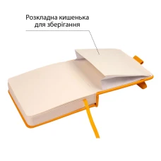 Скетчбук SANTI для графіки, 12x12см, 100 арк., тверда обкладинка PU, 110г/м2, жовтий, 743362