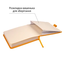 Скетчбук SANTI для графіки, 15х15см, 80 арк., тверда обкладинка PU, 110г/м2, жовтий, 743366