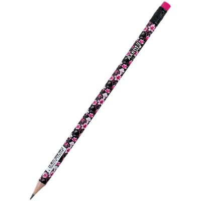 Олівець графітний Axent 9009, HB, туба, Floral Black, 9009/36-14-A