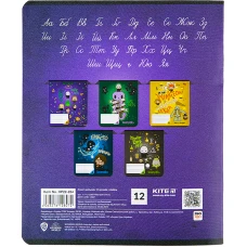 Зошит 12 арк., лінія, гібр. лак + УФ лак, Harry Potter HP22-234 Kite