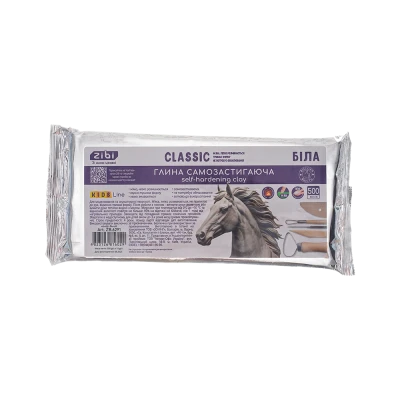 Глина самозастигаюча CLASSIC, 500 г, біла, ZB.6291