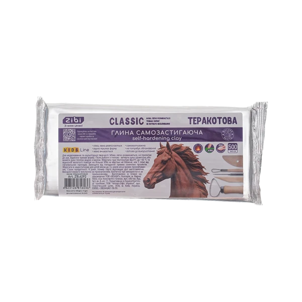 Глина самозастигаюча CLASSIC, 500 г, теракотова, ZB.6292