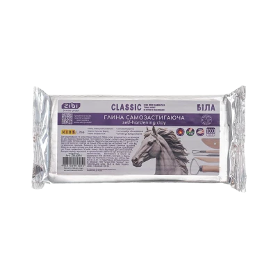 Глина самозастигаюча CLASSIC, 1 кг, біла, ZB.6294