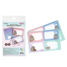 Наліпки на зошити YES Pusheen, 8 шт/уп, 955505