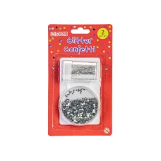 Блискітки 8г + конфетті 10г для декорування, сріблястий, MX62624 Maxi