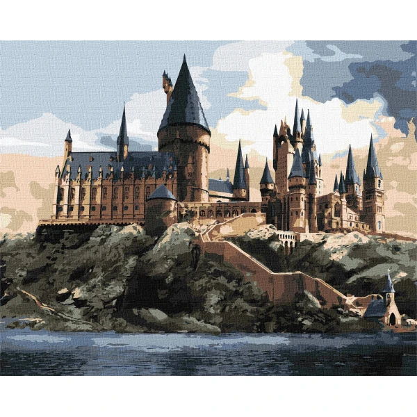 Набір для розпису по номерах WB "Harry Potter: Гоґвортс вдень" 40х50см, KHO6432