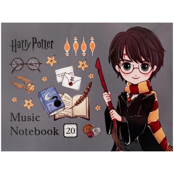 Зошит для нот А5, 20 арк, Harry Potter HP26-405 Kite