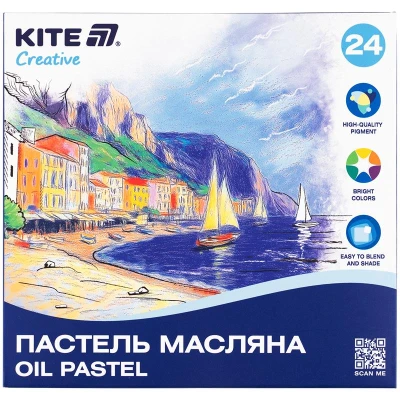 Пастель масляна, 24 кольори Creative, K-200-24 Kite