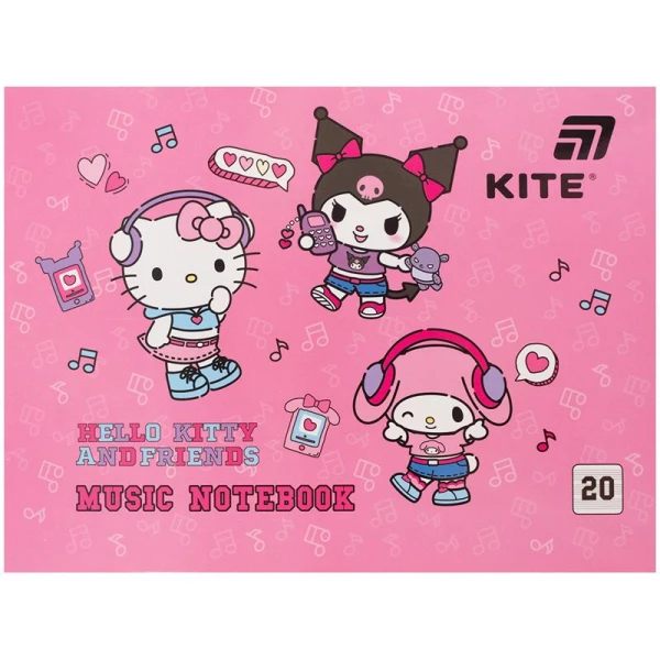 Зошит для нот А5, 20 арк, Hello Kitty HK26-405 Kite