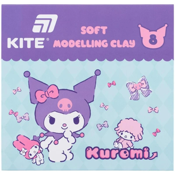 Пластилін восковий, 8 кольорів, 160 г. Kuromi HK24-082 Kite