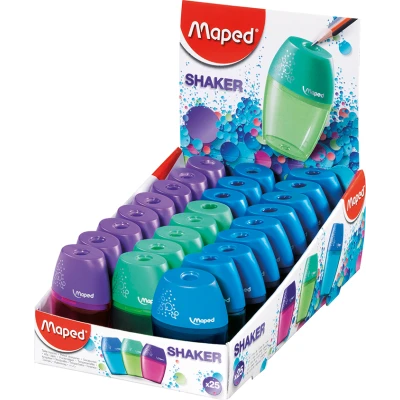 Чинка з контейнером SHAKER, 1 отв., дисплей, асорті, MP.534753