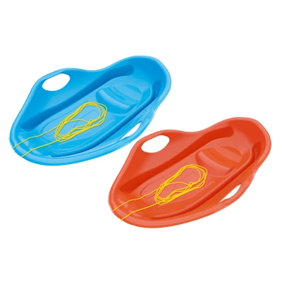 Санки льодянка 9826 №5 з шнурком, блакитні, коралові ТЕХНОК
