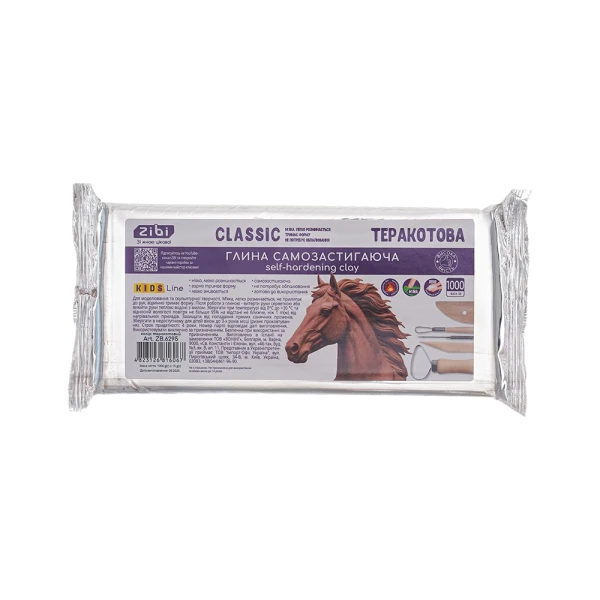 Глина самозастигаюча CLASSIC, 1 кг, теракотова, ZB.6295