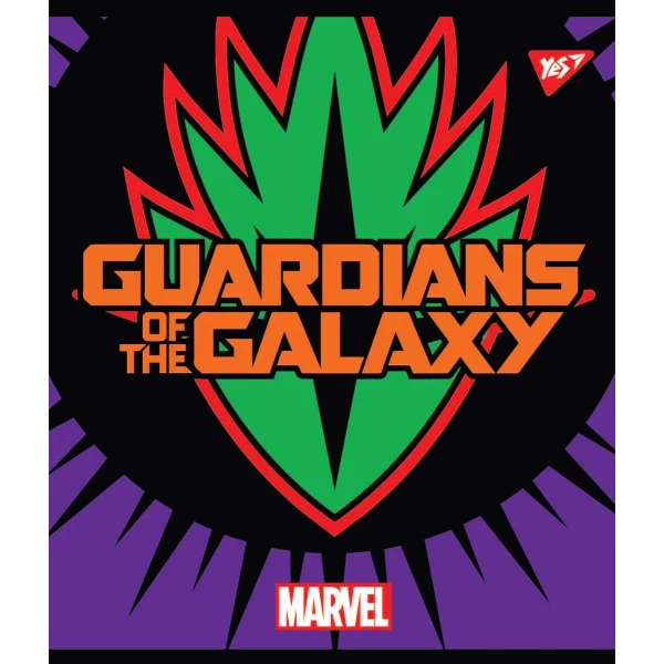 Зошит А5/12 арк лінія YES "Marvel. Hero shields" неон+софт-тач, 765175
