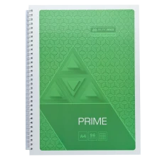 Зошит на пружині PRIME А4, 96арк., клітка, в картонній обкладинці, салатовий, BM.24451101-15