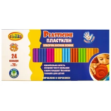 Пластилін "Чисті руки MAXI" 24кол.*20гр., стек, ECO, 7661С, Class