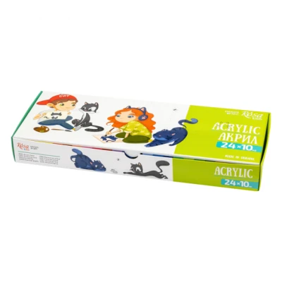 Набір акрилових фарб Cats 24*10мл, ROSA Kids