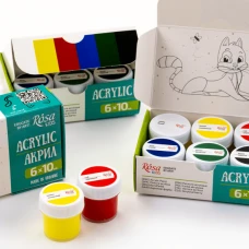 Набір акрилових фарб Cats 6*10мл, ROSA Kids