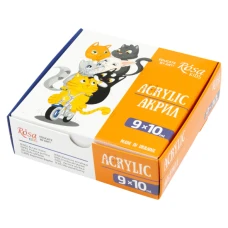 Набір акрилових фарб Cats 9*10мл, ROSA Kids