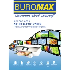 Фотопапір глянцевий, самоклеючий,  А4, 135 г/м², 20 арк., BM.2280-2020