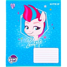 Зошит 12 арк., коса, УФ лак + глітер, My Little Pony LP22-235 Kite