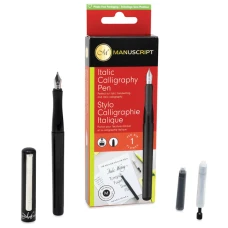 Набір для каліграфії, Italic Calligraphy Pen Medium (перо, чорний картридж, конвертер) , Manuscript