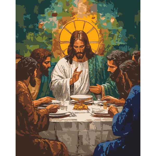 Картина за номерами SANTI "Свята вечеря", 40*50см, 955773