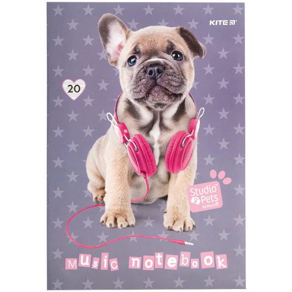 Зошит для нот А4, 20арк, Studio Pets SP21-404 Kite