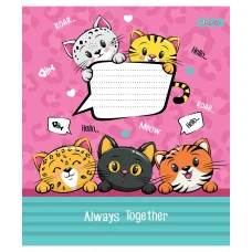 Зошит А5/12 арк лінія 1В Cute kittens, 765791
