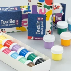 Набір акрилових фарб для розпису тканин Colors, 12x10мл, Arteo