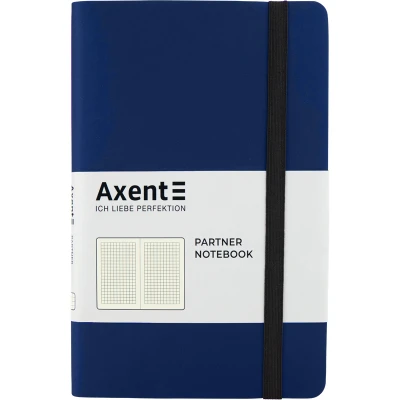 Книга записна Partner Soft, 125*195, 96арк, кліт, синя, 8206-02-A