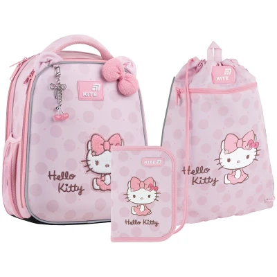Набір рюкзак + пенал + сумка для взуття Kite SET_HK26-555S-2 Hello Kitty