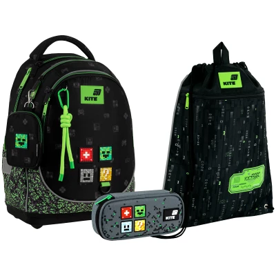 Набір рюкзак + пенал + сумка для взуття Kite SET_K26-724S-4 Pixel
